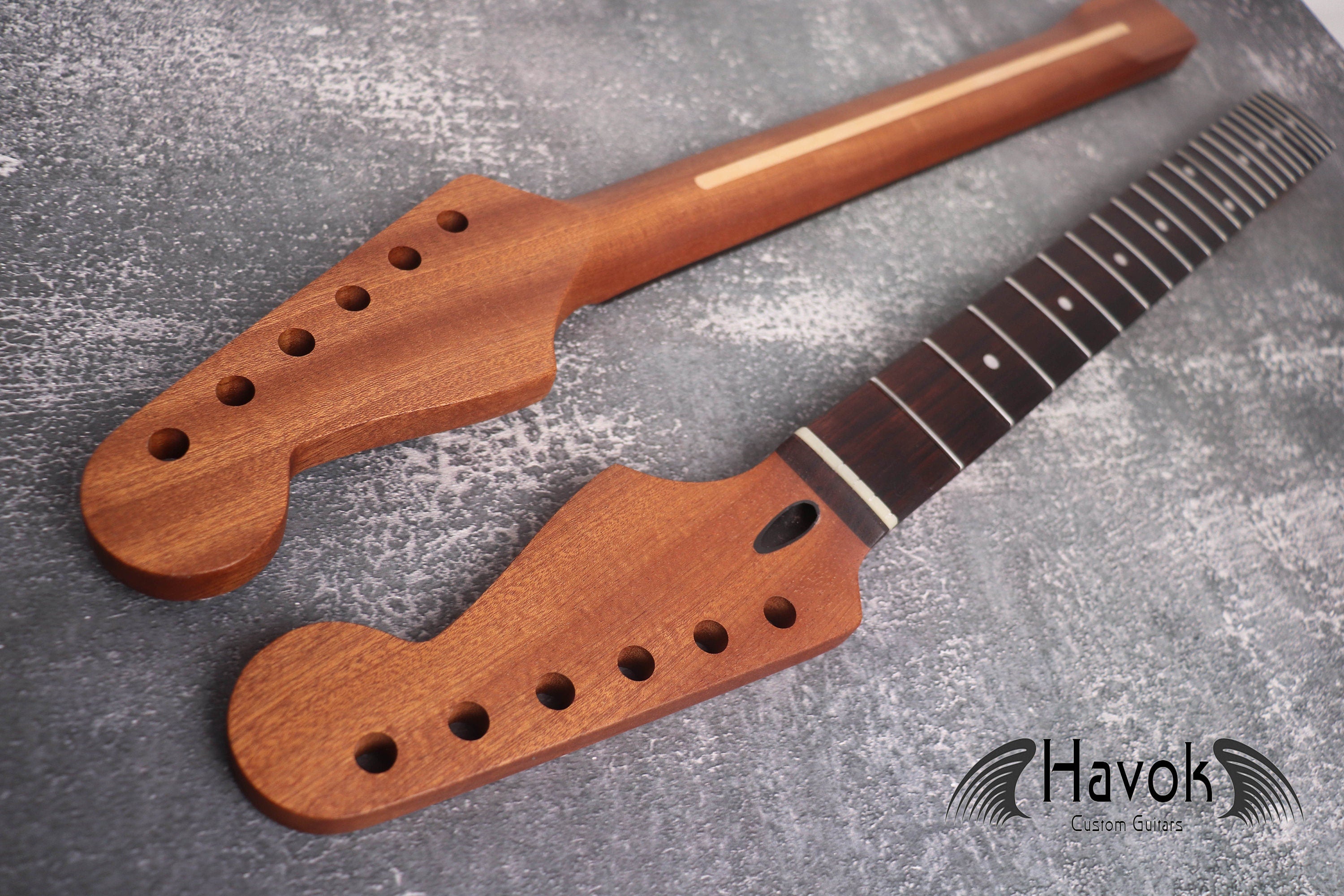 S Type Mahogany Satin Neck Stainless Steel Frets, S-Type ST Neck, Jescar Frets, 22 Frets, Electric Guitar Part, Vintage Neck Replacement