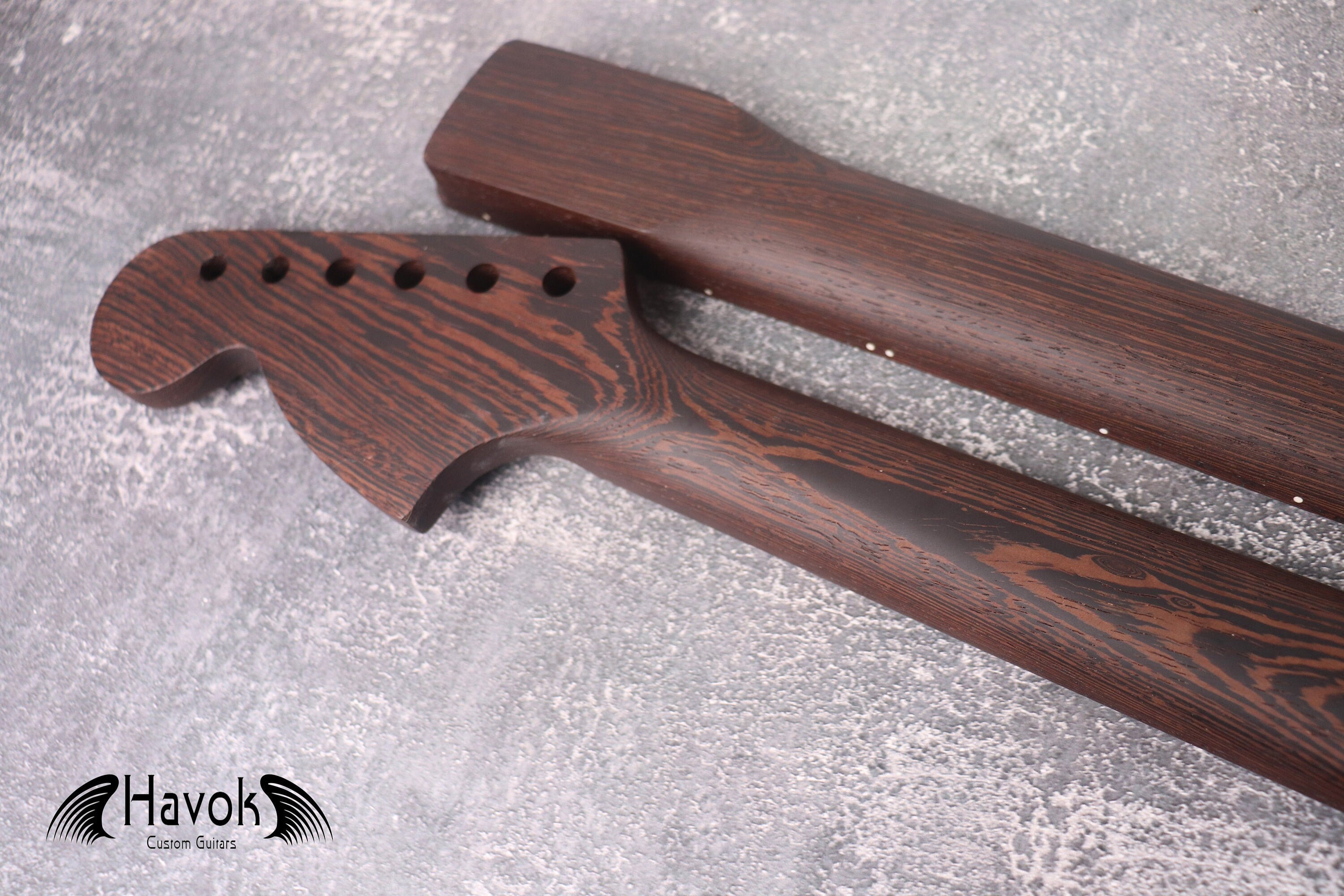 Special S Type Wenge Neck, 22 Medium Jumbo Jescar Nickel Frets, Big Headstock S Style, Vintage Neck Replacement Part, Guitar Build Kit DIY