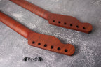 T Type Dark Flame Roasted Maple Neck Stainless Steel Frets, TL Satin Neck, Medium Jumbo Jescar Frets, 22 Frets, Electric Guitar Neck
