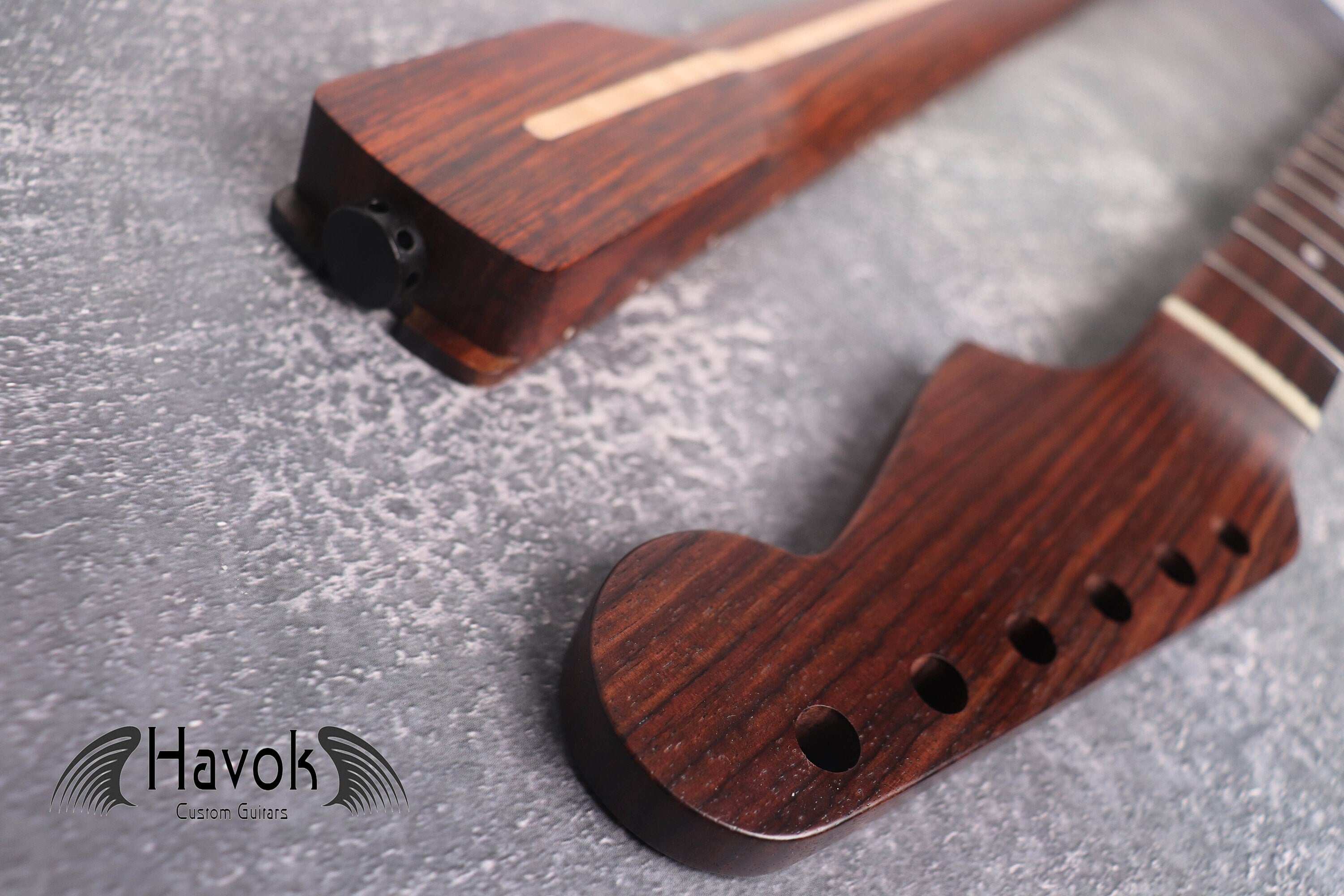 Handmade Rosewood Spoke Wheel Guitar Neck, Stainless Steel Frets