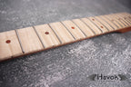 S type Guitar Mahogany Neck, 22 Nickel Frets, Flame Maple Fretboard, Satin Finish ST, S-Style Guitar Building DIY, Medium Jumbo Jescar
