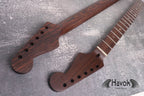 One Piece ST Wenge Neck Stainless Steel Frets, S Type Neck, S-Style , 22 Medium Jumbo Jescar Frets, Guitar Part Gadget Replacement