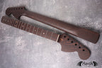 Special S Type Wenge Neck, 22 Medium Jumbo Jescar Nickel Frets, Big Headstock S Style, Vintage Neck Replacement Part, Guitar Build Kit DIY