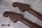 Special S Type Wenge Neck, 22 Medium Jumbo Jescar Nickel Frets, Big Headstock S Style, Vintage Neck Replacement Part, Guitar Build Kit DIY