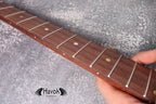 T Type Dark Flame Roasted Maple Neck Stainless Steel Frets, TL Satin Neck, Medium Jumbo Jescar Frets, 22 Frets, Electric Guitar Neck