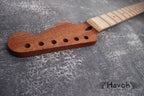 S type Guitar Mahogany Neck, 22 Nickel Frets, Flame Maple Fretboard, Satin Finish ST, S-Style Guitar Building DIY, Medium Jumbo Jescar