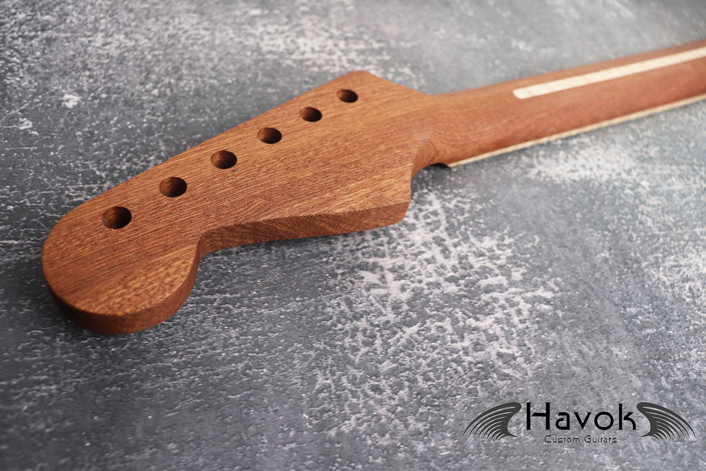 S type Guitar Mahogany Neck, 22 Nickel Frets, Flame Maple Fretboard, Satin Finish ST, S-Style Guitar Building DIY, Medium Jumbo Jescar