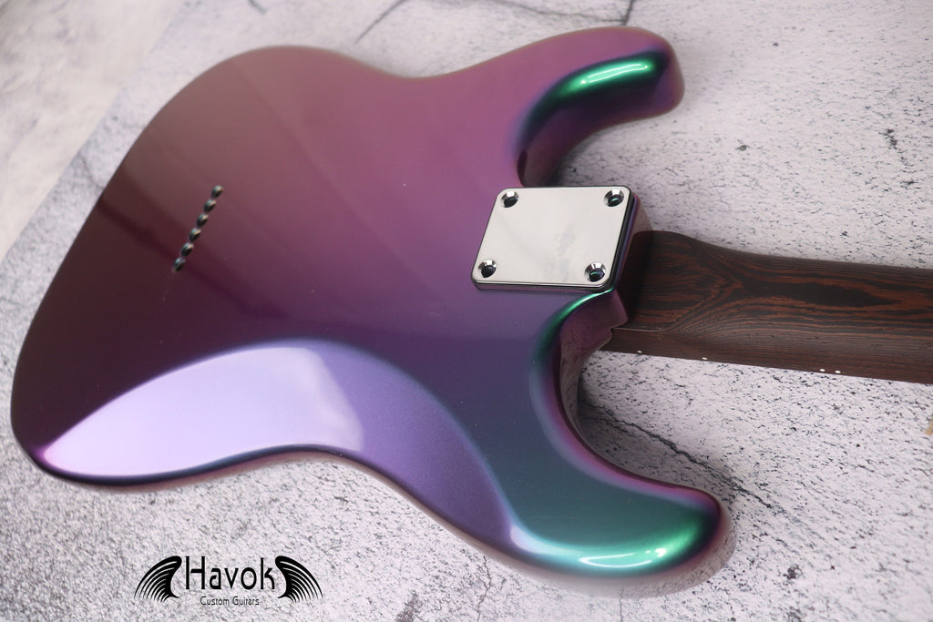 Guitar Kit Mahogany Body Wenge ST Neck Hardware, Chameleon Guitar, Hight Quality Electric Guitar Kit, Neck, Build Your Own DIY