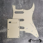 S type Scratch Plate, Tremolo Cover, 4Ply Plastic, S-Style Vintage Guitar Replacement Accessory, Guitar Build Kit, Guitar Gadget, Guitar DIY