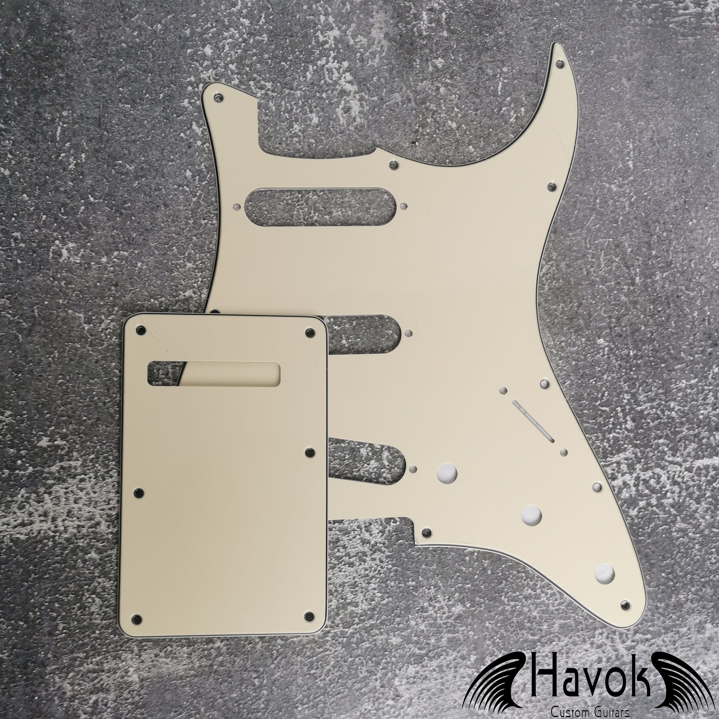 S type Scratch Plate, Tremolo Cover, 4Ply Plastic, S-Style Vintage Guitar Replacement Accessory, Guitar Build Kit, Guitar Gadget, Guitar DIY