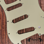 S Type Scratch Plate With Tremolo Cover, 4Ply Plastic, S-Style Vintage Guitar Replacement Accessory, Guitar Build Kit DIY, Guitar Gadget
