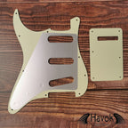 S Type Scratch Plate With Tremolo Cover, 4Ply Plastic, S-Style Vintage Guitar Replacement Accessory, Guitar Build Kit DIY, Guitar Gadget
