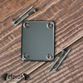 Havok Neck Plate With Gasket And Screws, Tele T-Style Strat S-Style, High End Accessory and Replacement, Guitar Build Kit DIY, Guitar Gadget