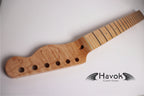 T type Flame Maple Gloss Neck, Medium Jumbo Jescar Nickel Fret, 22 Frets, Electric Guitar Replacement Part Gadget, Vintage Guitar Accessory