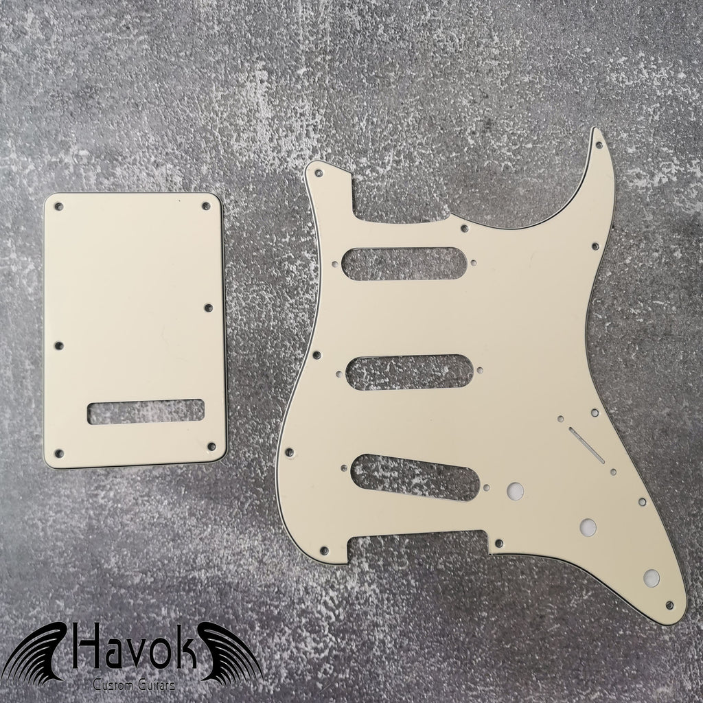 S type Scratch Plate, Tremolo Cover, 4Ply Plastic, S-Style Vintage Guitar Replacement Accessory, Guitar Build Kit, Guitar Gadget, Guitar DIY