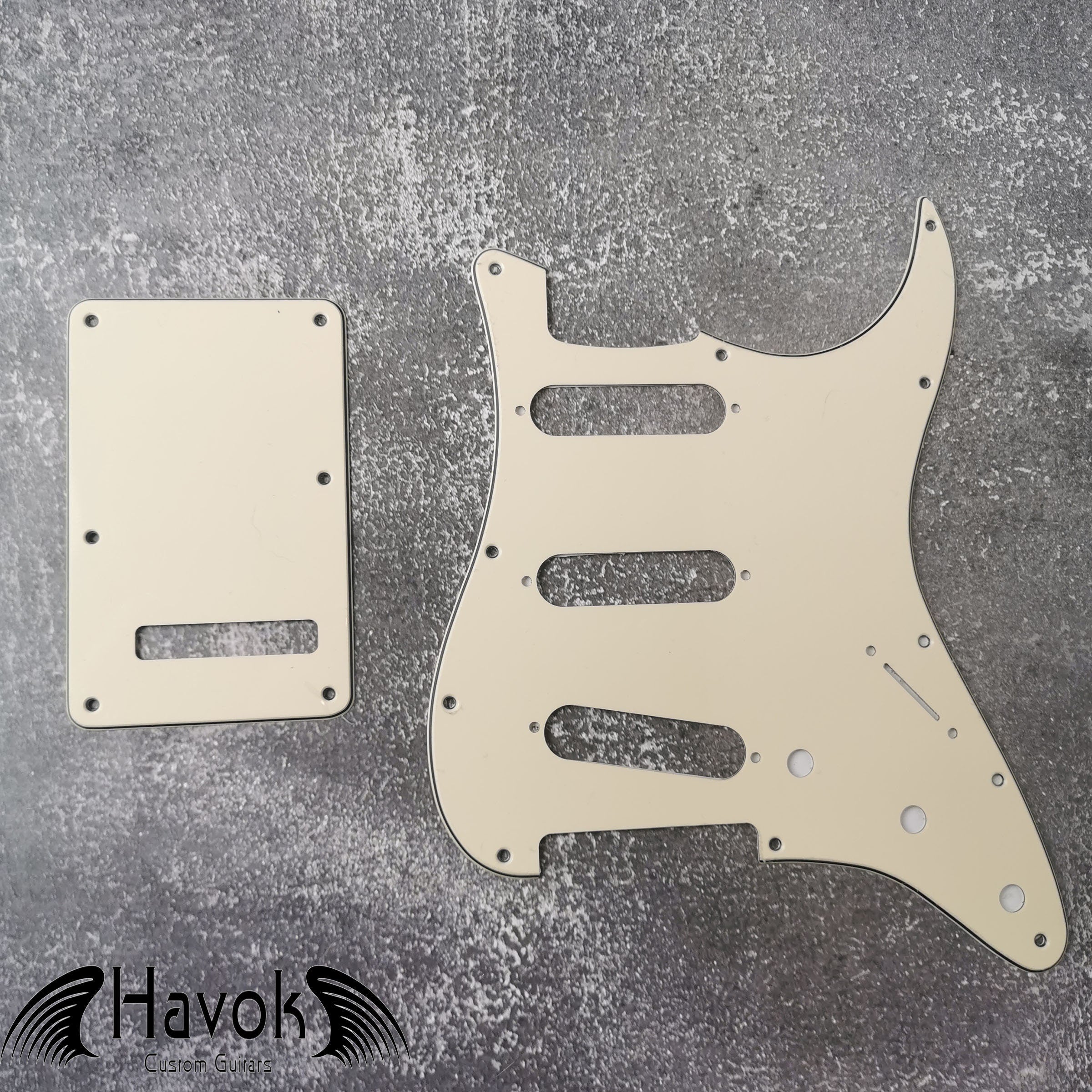 S type Scratch Plate, Tremolo Cover, 4Ply Plastic, S-Style Vintage Guitar Replacement Accessory, Guitar Build Kit, Guitar Gadget, Guitar DIY