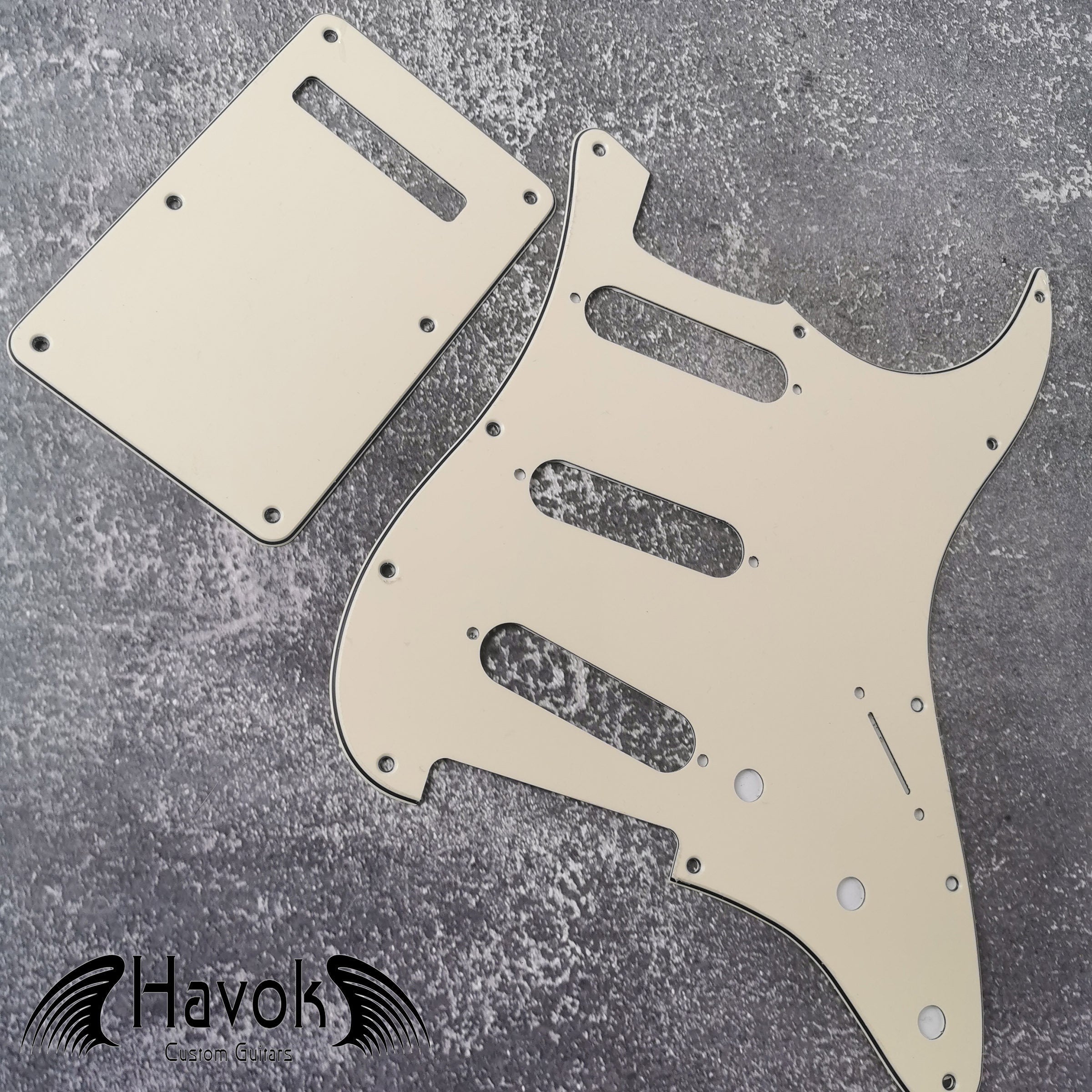 S type Scratch Plate, Tremolo Cover, 4Ply Plastic, S-Style Vintage Guitar Replacement Accessory, Guitar Build Kit, Guitar Gadget, Guitar DIY