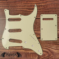 S Type Scratch Plate With Tremolo Cover, 4Ply Plastic, S-Style Vintage Guitar Replacement Accessory, Guitar Build Kit DIY, Guitar Gadget