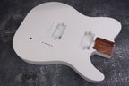 Metallic White 2 Humbuckers Mahogany Body Spoke Wheel Cut, Custom T-Style Body, Vintage Parts Gadget DIY Building Kit, TL Replacement