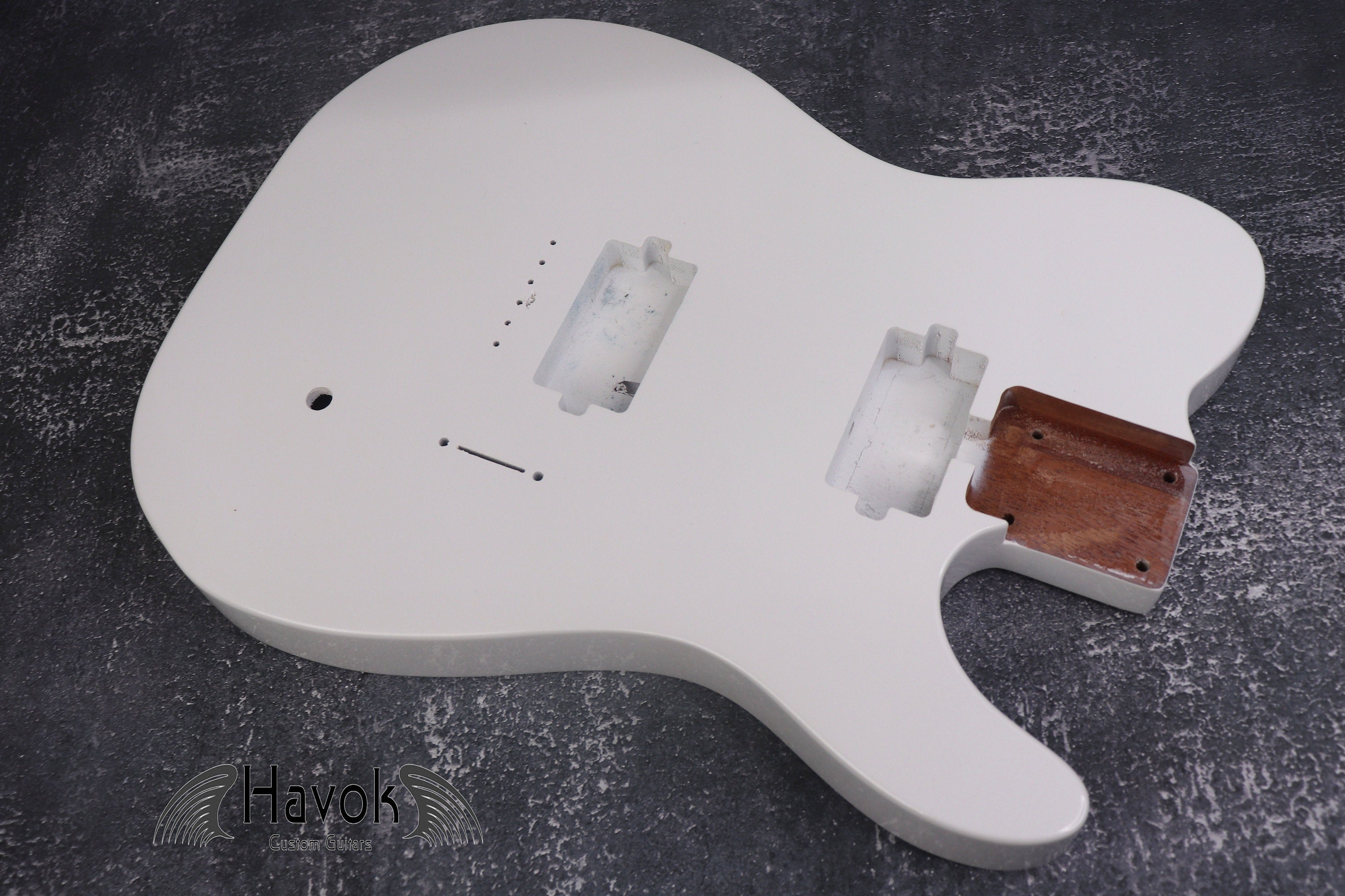 Metallic White 2 Humbuckers Mahogany Body Spoke Wheel Cut, Custom T-Style Body, Vintage Parts Gadget DIY Building Kit, TL Replacement