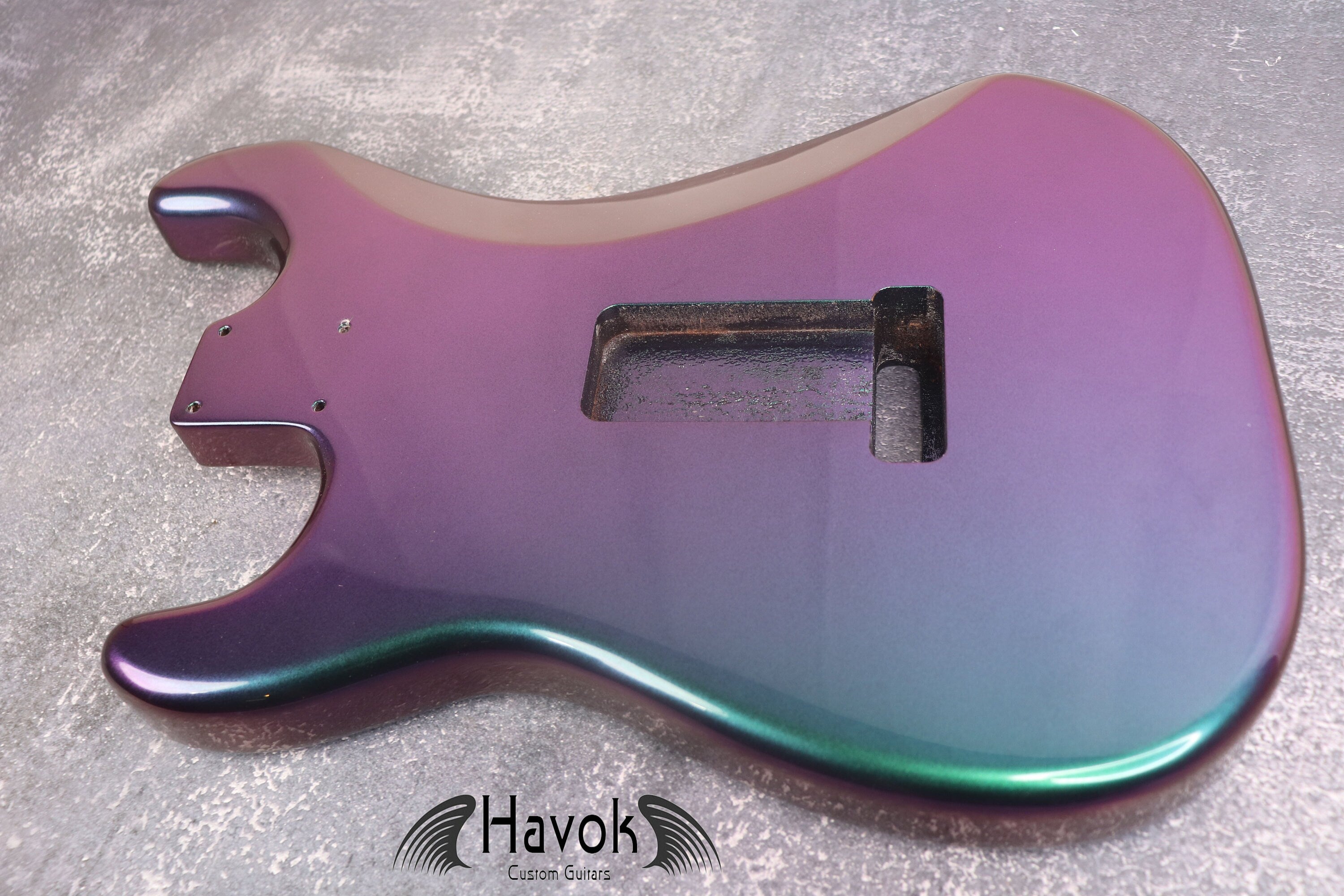 Chameleon 2PC Mahogany Strat Body High Gloss Tremolo Spoke Wheel, Custom S-Style Body, Vintage Part Gadget DIY Building Kit, ST Replacement