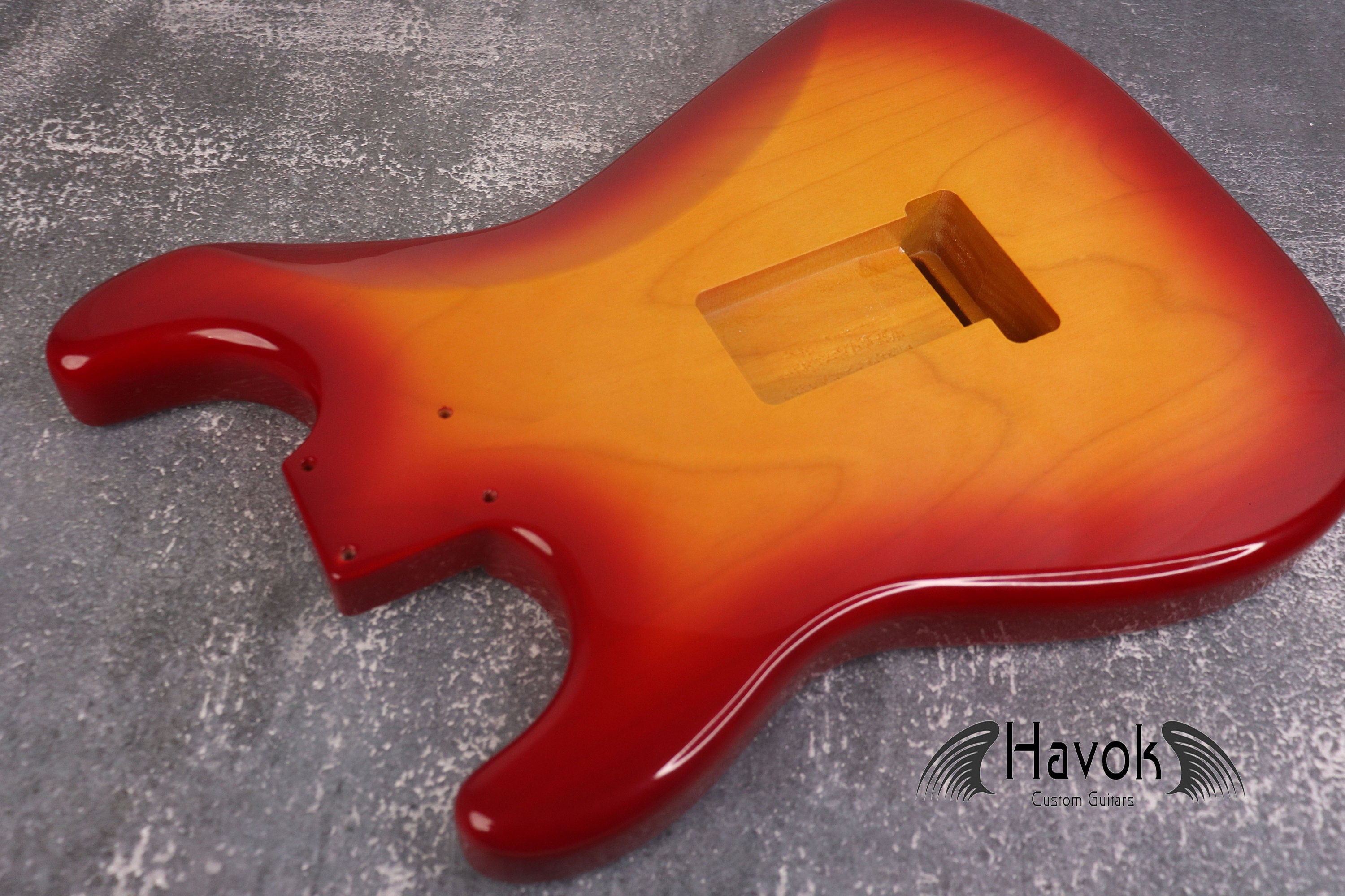 Sienna Burst F-Hole 2PC Alder S type Body Tremolo Rout, ST Custom S-Style Body, Vintage Guitar Part Replacement, Guitar DIY Building Kit
