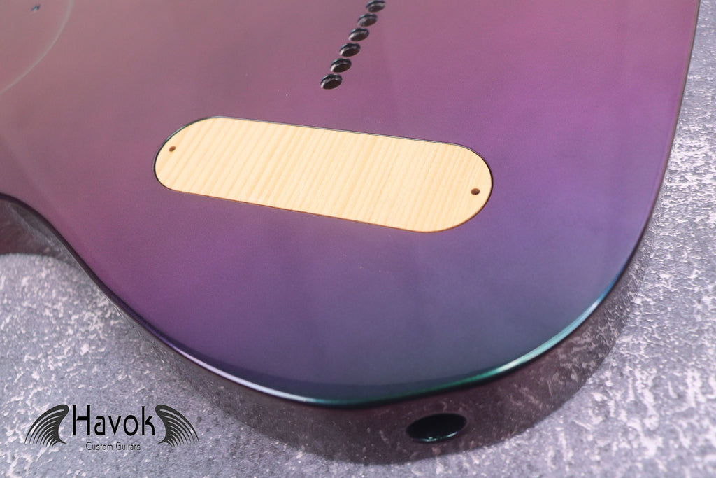 Chameleon 2 Humbuckers Mahogany Body Spoke Wheel, TL Custom T-Style Body, Vintage Guitar Part Gadget Replacement, DIY Building Kit