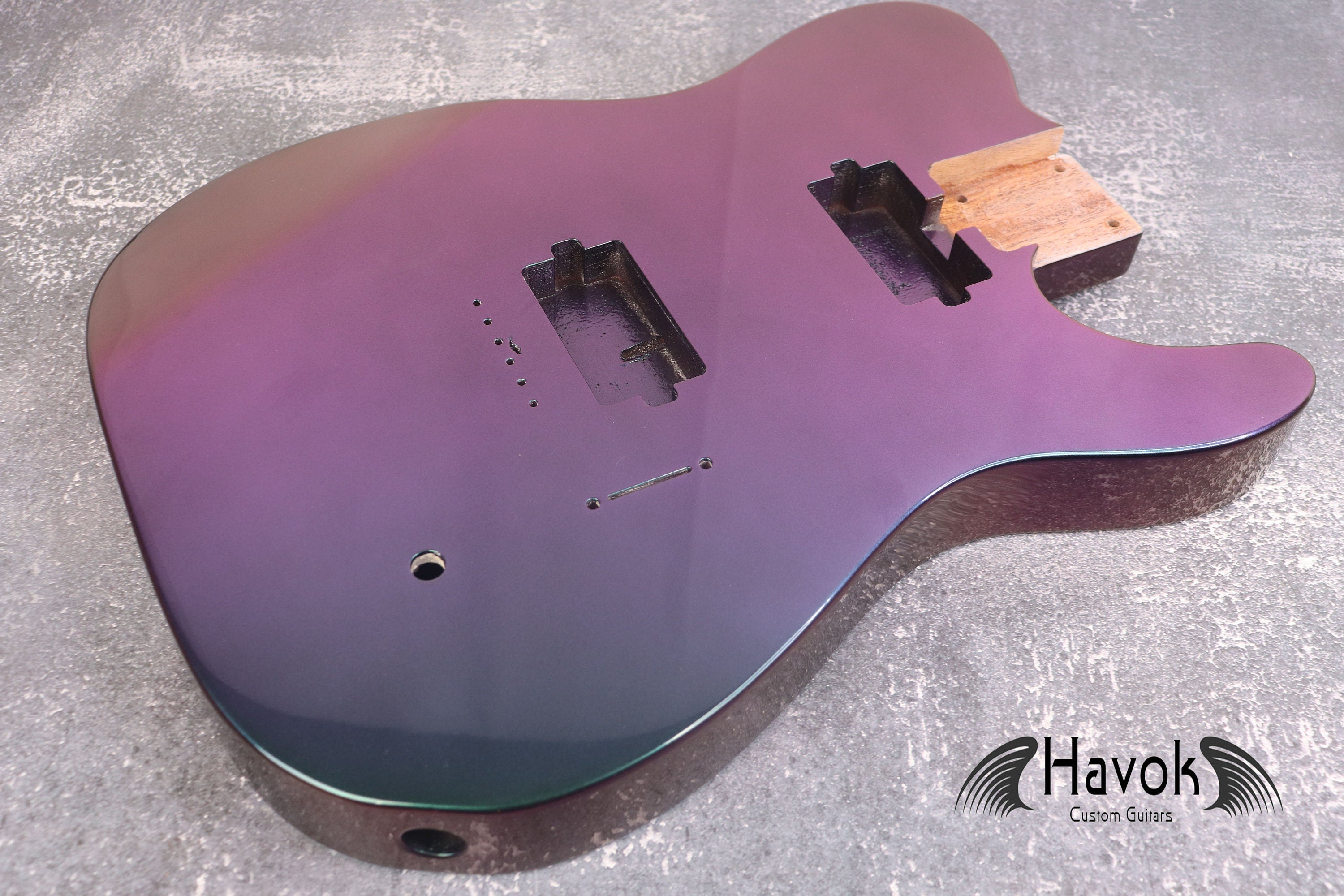Chameleon 2 Humbuckers Mahogany Body Spoke Wheel, TL Custom T-Style Body, Vintage Guitar Part Gadget Replacement, DIY Building Kit