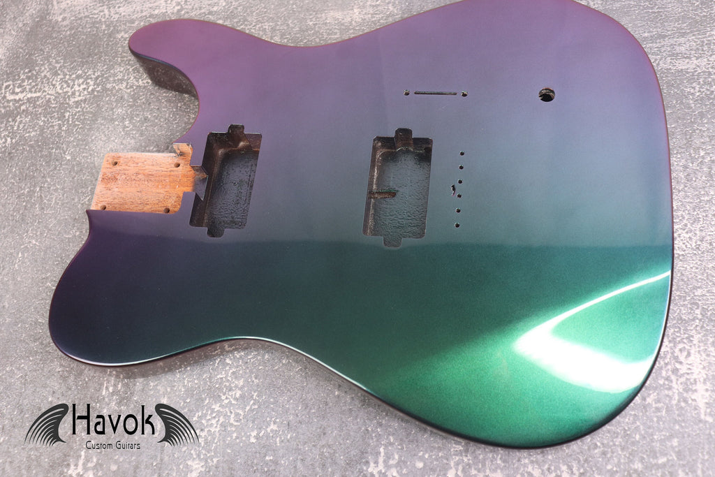 Chameleon 2 Humbuckers Mahogany Body Spoke Wheel, TL Custom T-Style Body, Vintage Guitar Part Gadget Replacement, DIY Building Kit