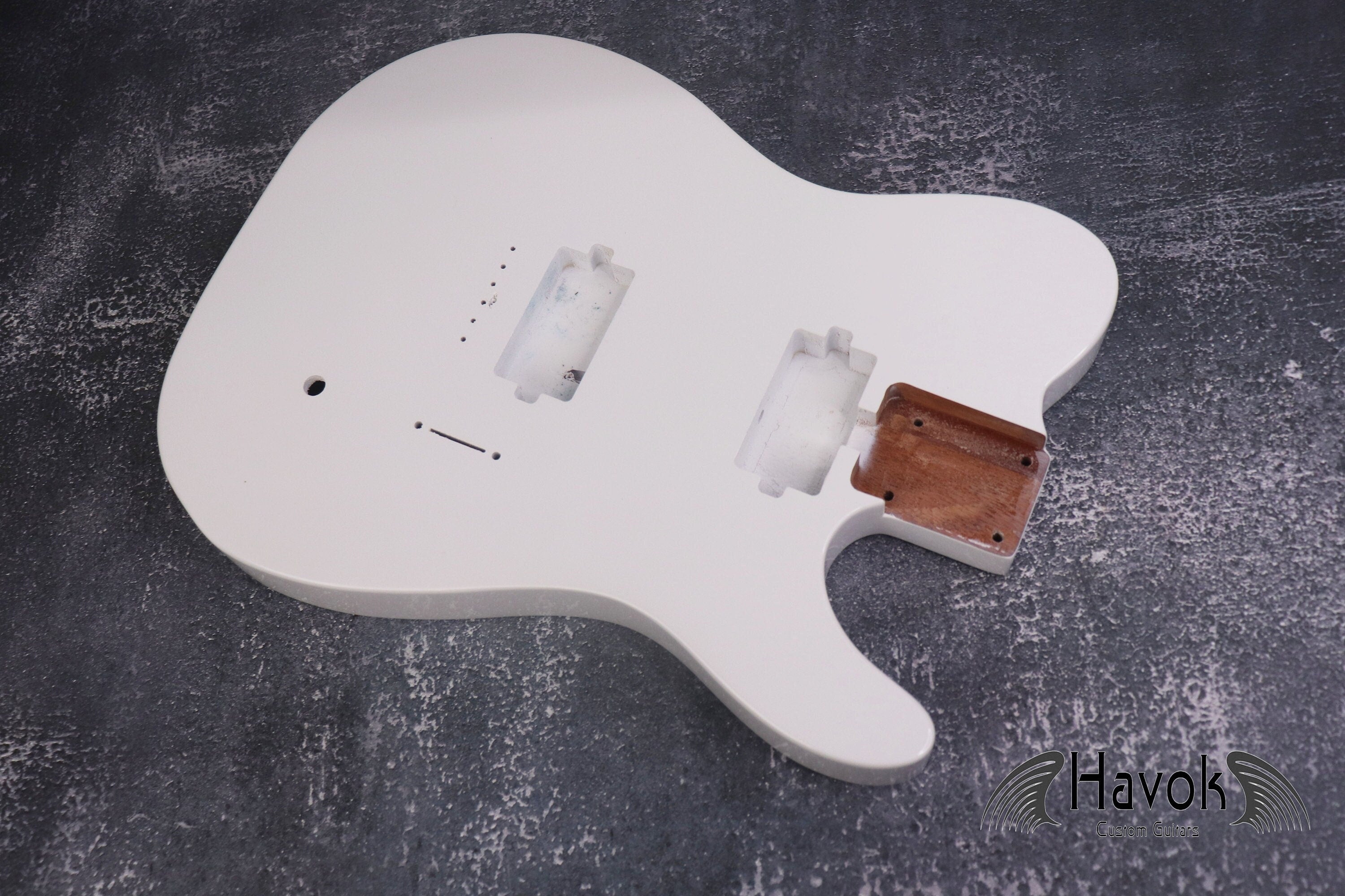 Metallic White 2 Humbuckers Mahogany Body Spoke Wheel Cut, Custom T-Style Body, Vintage Parts Gadget DIY Building Kit, TL Replacement