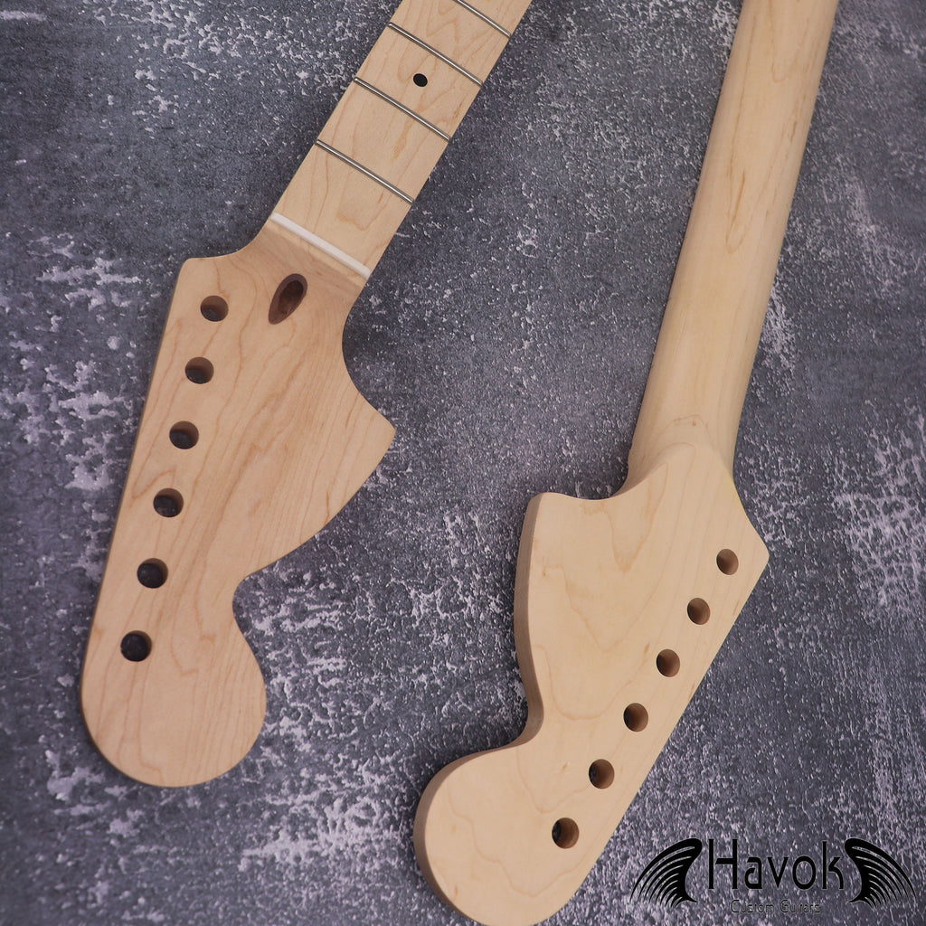 S Type Reverse Big Headstock Satin Neck, 22 Stainless Steel Jescar Frets, S Style ST Neck, Vintage Guitar Part Neck Replacement Part Gadget