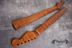 S type Spoke Wheel Roasted Flame Maple Neck, Stainless Steel Frets, Satin ST S-Type Neck, 22 Medium Jumbo Jescar, Guitar Replacement Vintage