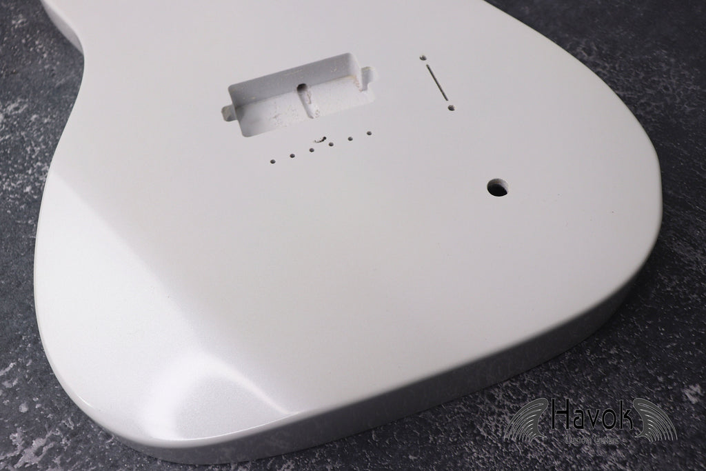 Metallic White T type 2 Humbuckers Mahogany Body High Gloss, Custom T-Style Body, Vintage Guitar Parts Gadget DIY Building Kit, TL