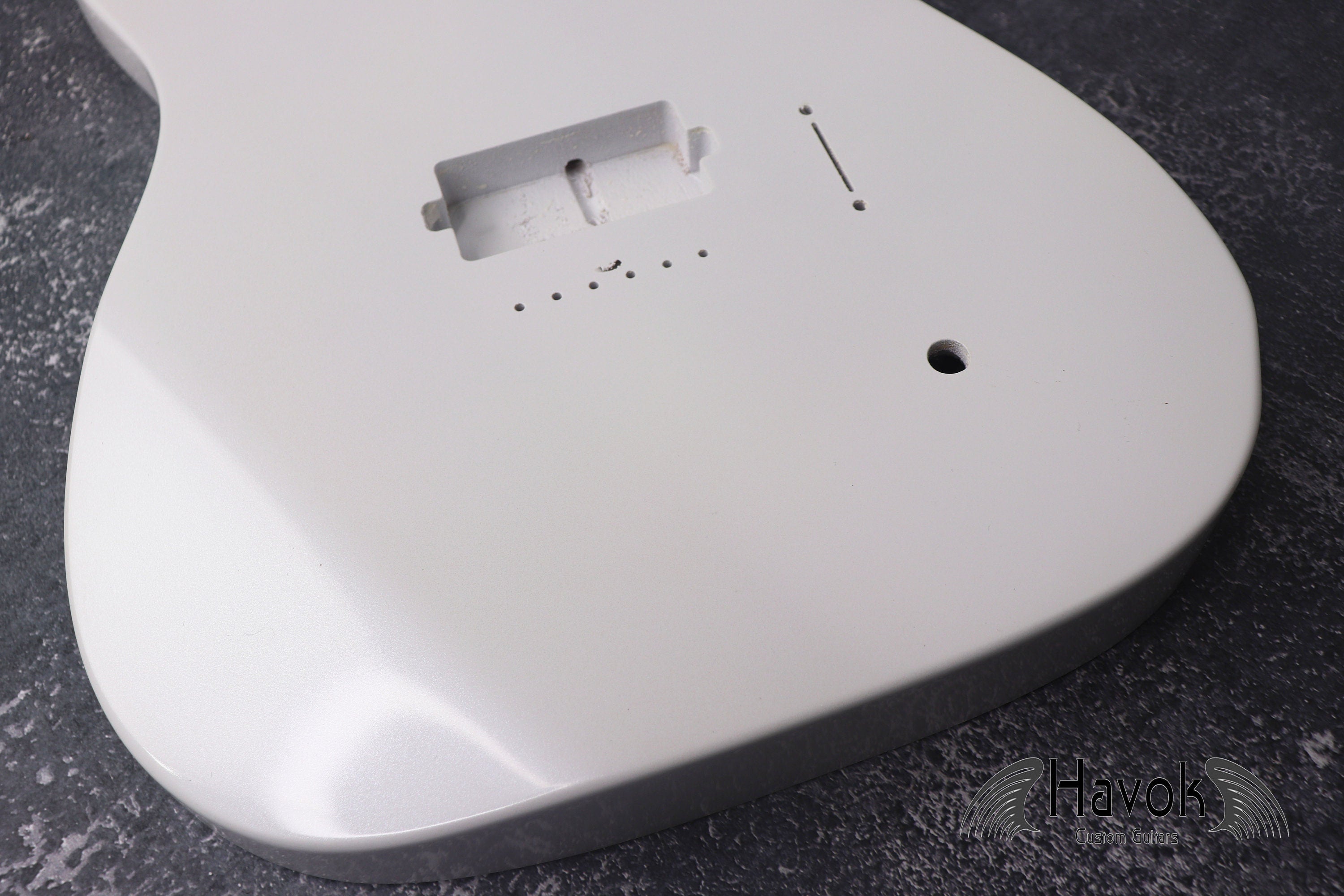 Metallic White T type 2 Humbuckers Mahogany Body High Gloss, Custom T-Style Body, Vintage Guitar Parts Gadget DIY Building Kit, TL