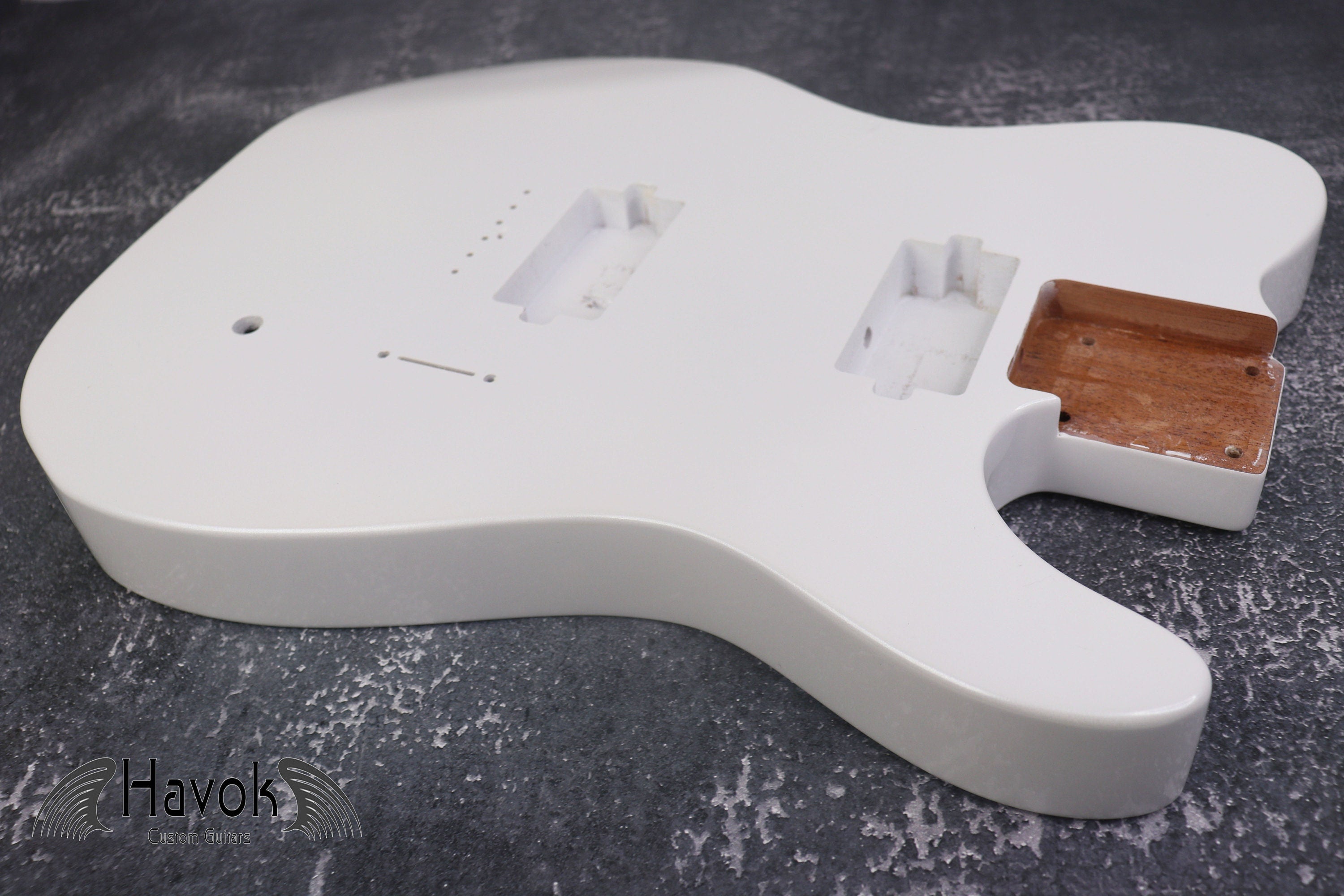 Metallic White T type 2 Humbuckers Mahogany Body High Gloss, Custom T-Style Body, Vintage Guitar Parts Gadget DIY Building Kit, TL