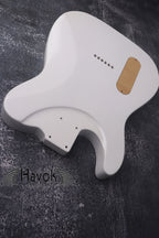 Metallic White T type 2 Humbuckers Mahogany Body High Gloss, Custom T-Style Body, Vintage Guitar Parts Gadget DIY Building Kit, TL