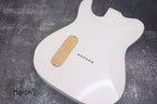 Metallic White T-Style Guitar Body, Mahogany, Humbucker Route