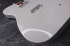 Metallic White 2 Humbuckers Mahogany Body Spoke Wheel Cut, Custom T-Style Body, Vintage Parts Gadget DIY Building Kit, TL Replacement