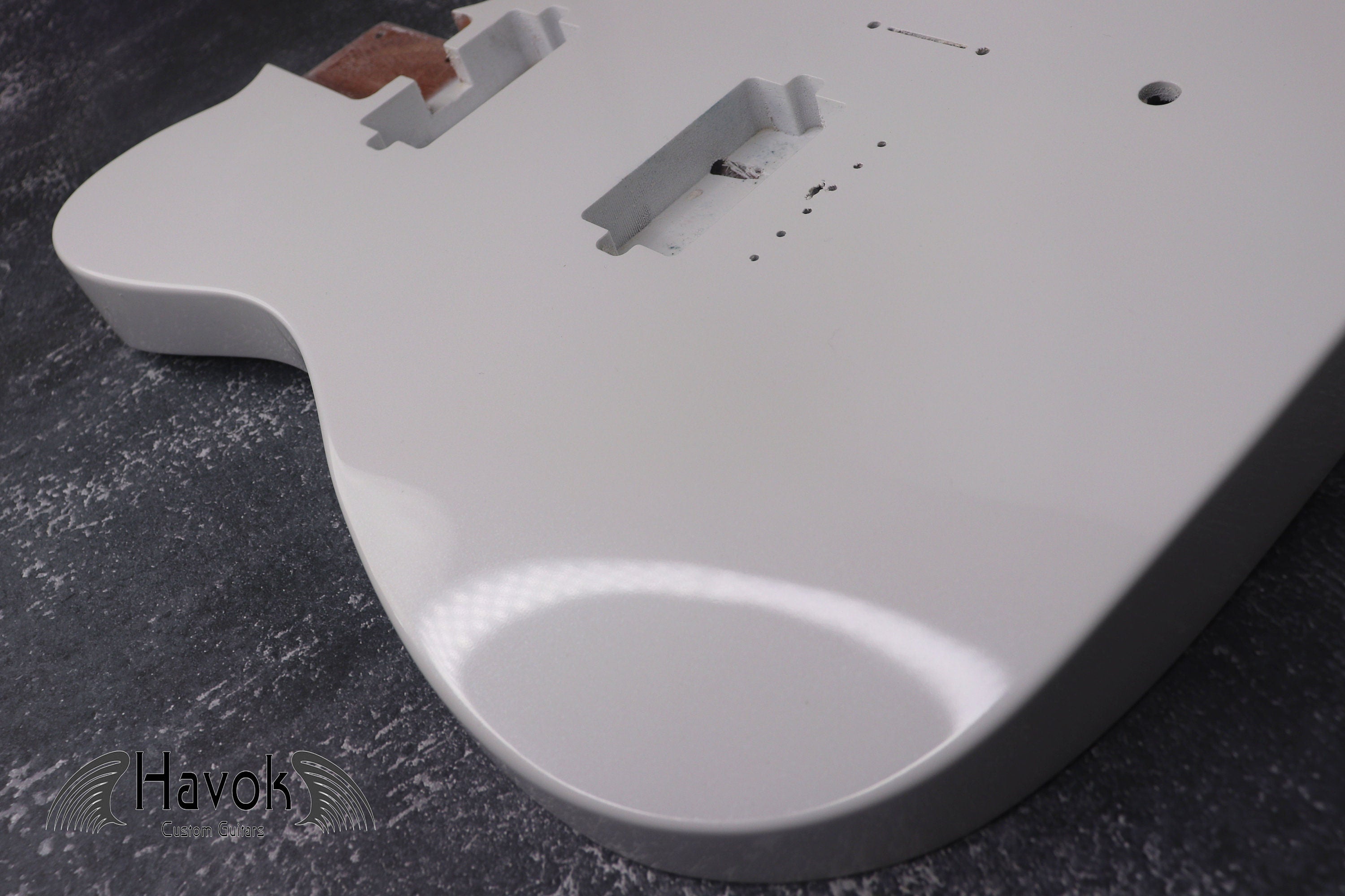 Metallic White 2 Humbuckers Mahogany Body Spoke Wheel Cut, Custom T-Style Body, Vintage Parts Gadget DIY Building Kit, TL Replacement
