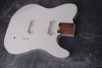Metallic White 2 Humbuckers Mahogany Body Spoke Wheel Cut, Custom T-Style Body, Vintage Parts Gadget DIY Building Kit, TL Replacement