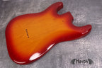 Sienna Burst F Hole Hard Tail 2 Piece Alder Body, Custom S-Style Body, High Gloss Vintage Part Gadget DIY Building Kit, ST Replacement