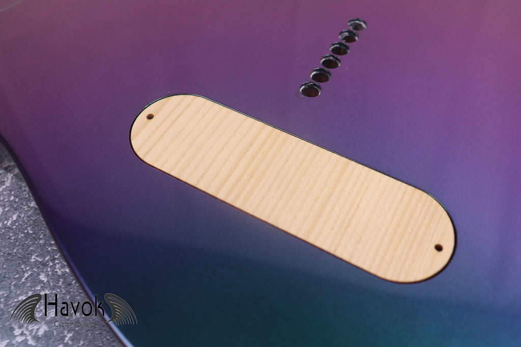 Chameleon 2 Humbuckers Mahogany Body, Hard Tail, Custom T-Style Guitar Body, High End Vintage Part Gadget, DIY Building Kit Replacement