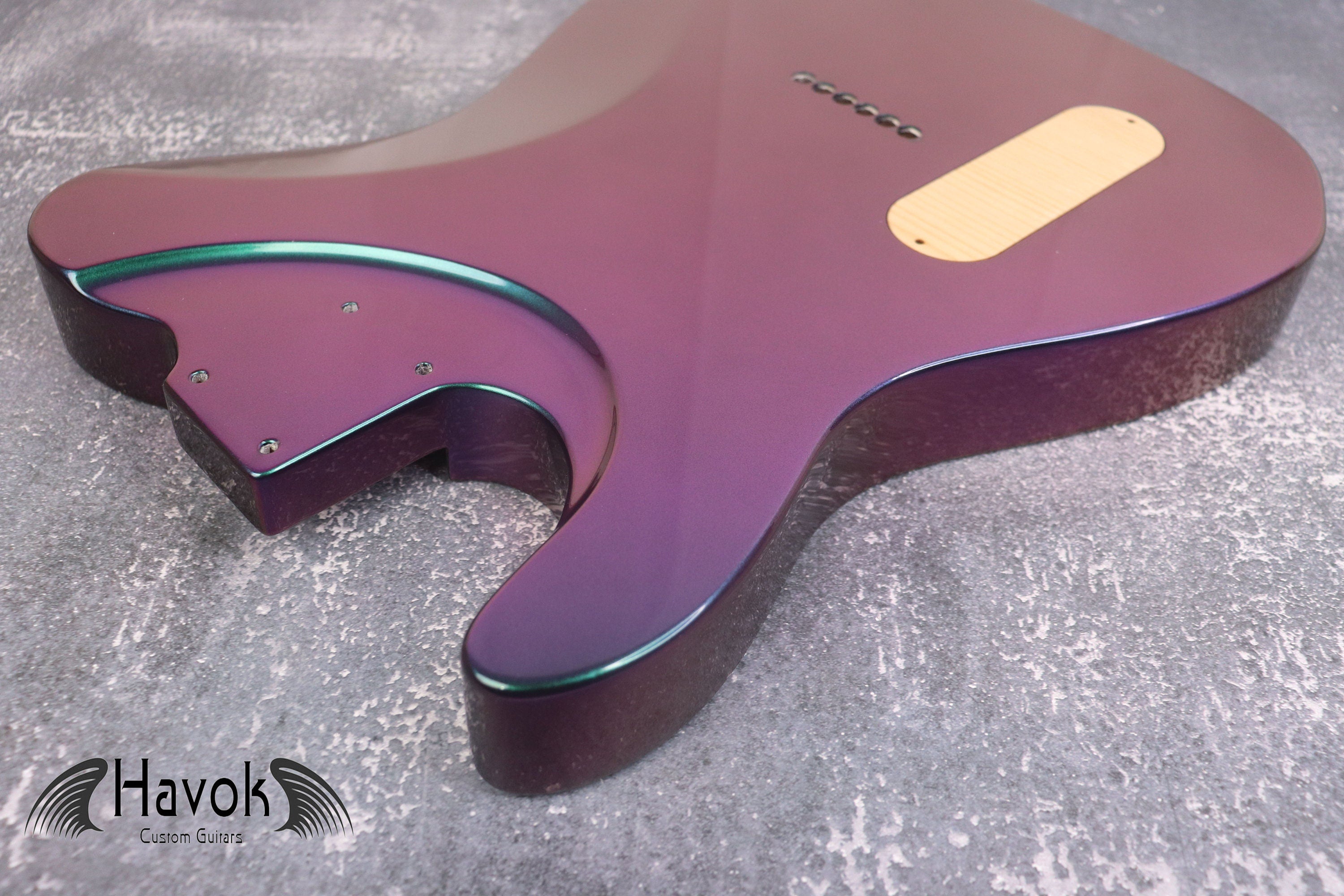 Chameleon 2 Humbuckers Mahogany Body, Hard Tail, Custom T-Style Guitar Body, High End Vintage Part Gadget, DIY Building Kit Replacement