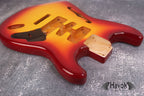 Sienna Burst F-Hole 2PC Alder S type Body Tremolo Rout, ST Custom S-Style Body, Vintage Guitar Part Replacement, Guitar DIY Building Kit