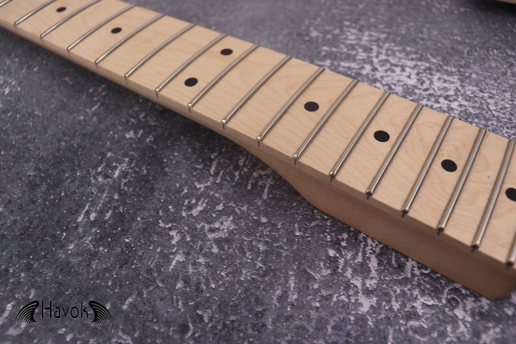 S Type Reverse Big Headstock Satin Neck, 22 Stainless Steel Jescar Frets, S Style ST Neck, Vintage Guitar Part Neck Replacement Part Gadget