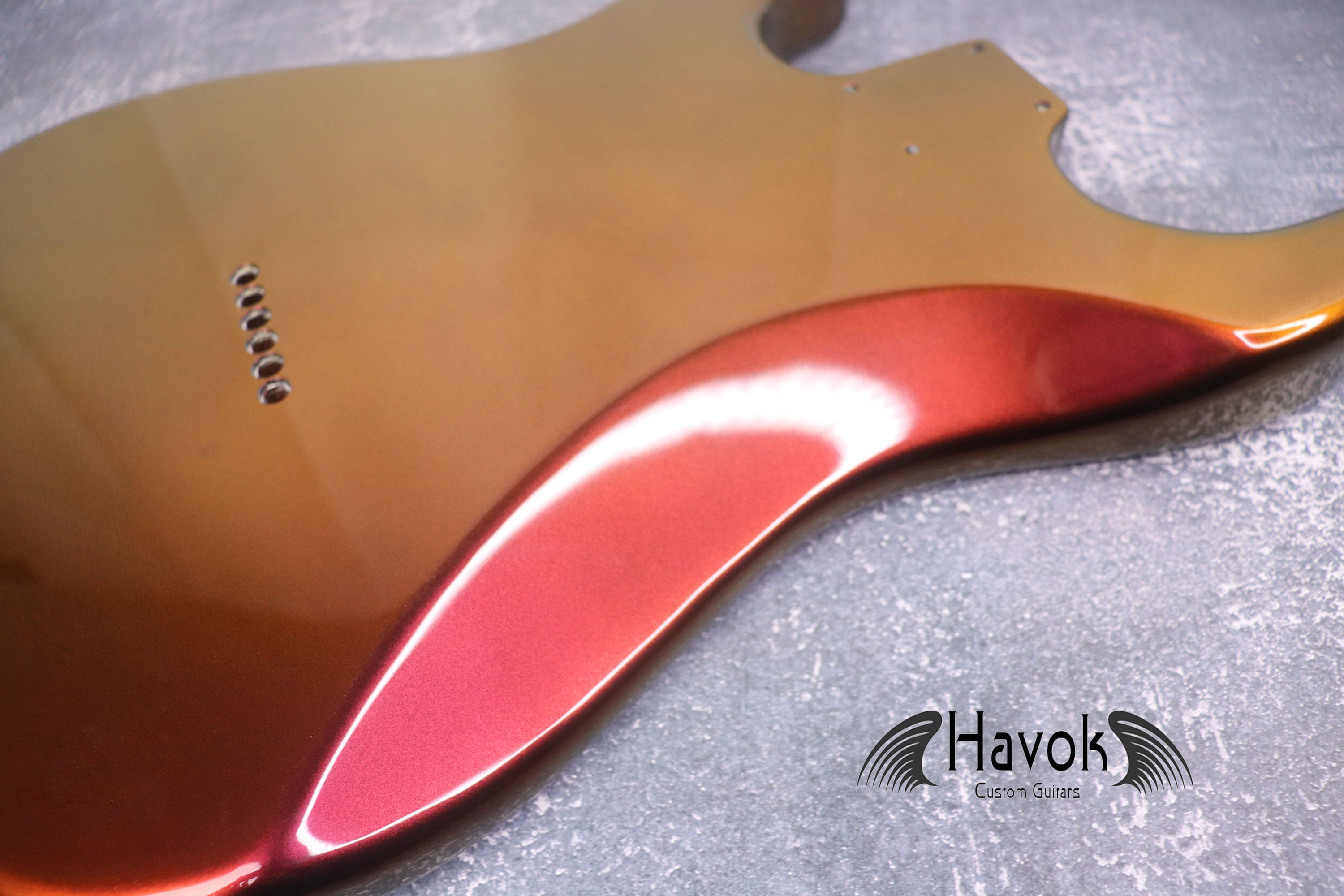 Chameleon Mahogany Guitar Body, HSH Pickup, Hardtail Bridge
