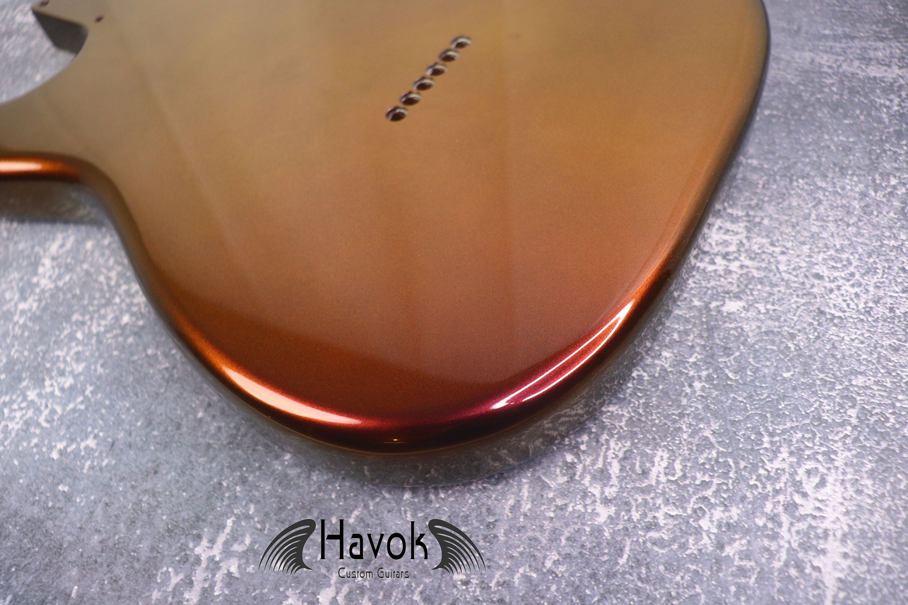 Hard Tail Nebula Chameleon 2pc Alder Guitar S type, Custom Guitar Body, Chameleon Style Body High Gloss, Vintage ST S-Style Guitar Part