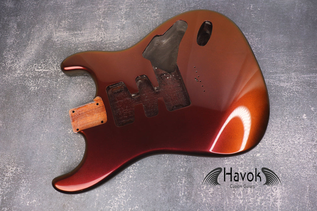 Chameleon Mahogany Guitar Body, HSH Pickup, Hardtail Bridge