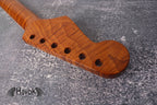 S type Flame Maple Gloss Binding Carbon Fiber Rods Neck Stainless Steel Jescar Frets