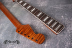 S type Flame Maple Gloss Binding Carbon Fiber Rods Neck Stainless Steel Jescar Frets